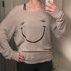 Vintage wildfox grey smile baggy beach jumper